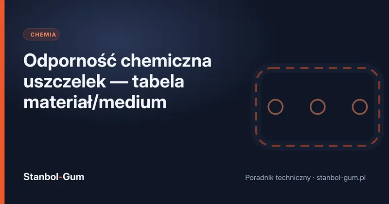Tabela odporności chemicznej gumy i uszczelek — NBR, EPDM, FKM, silikon, PTFE
