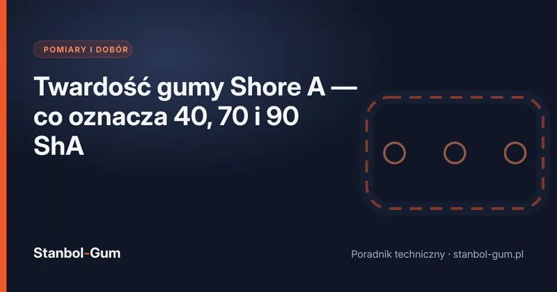 Twardość gumy Shore A — co oznacza 40, 70 i 90 ShA
